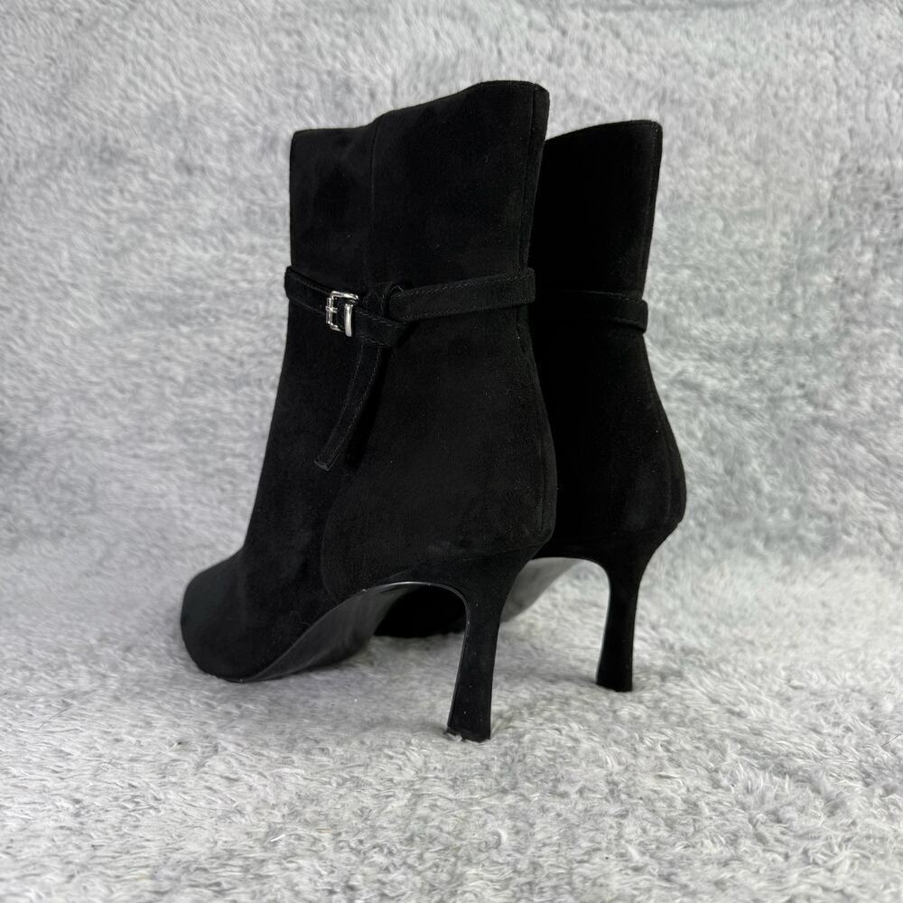 Steve Madden Layan Ankle Boot Women's Black Suede Size 11 Pointed Toe Bootie - Picture 8 of 12